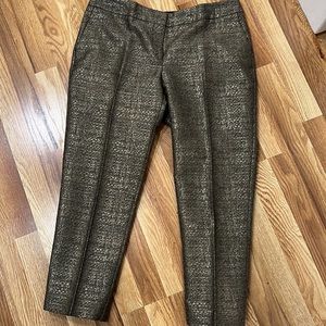 Boden cropped gold metallic pants